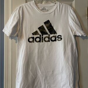 Adidas White Camo Logo Men's Tee